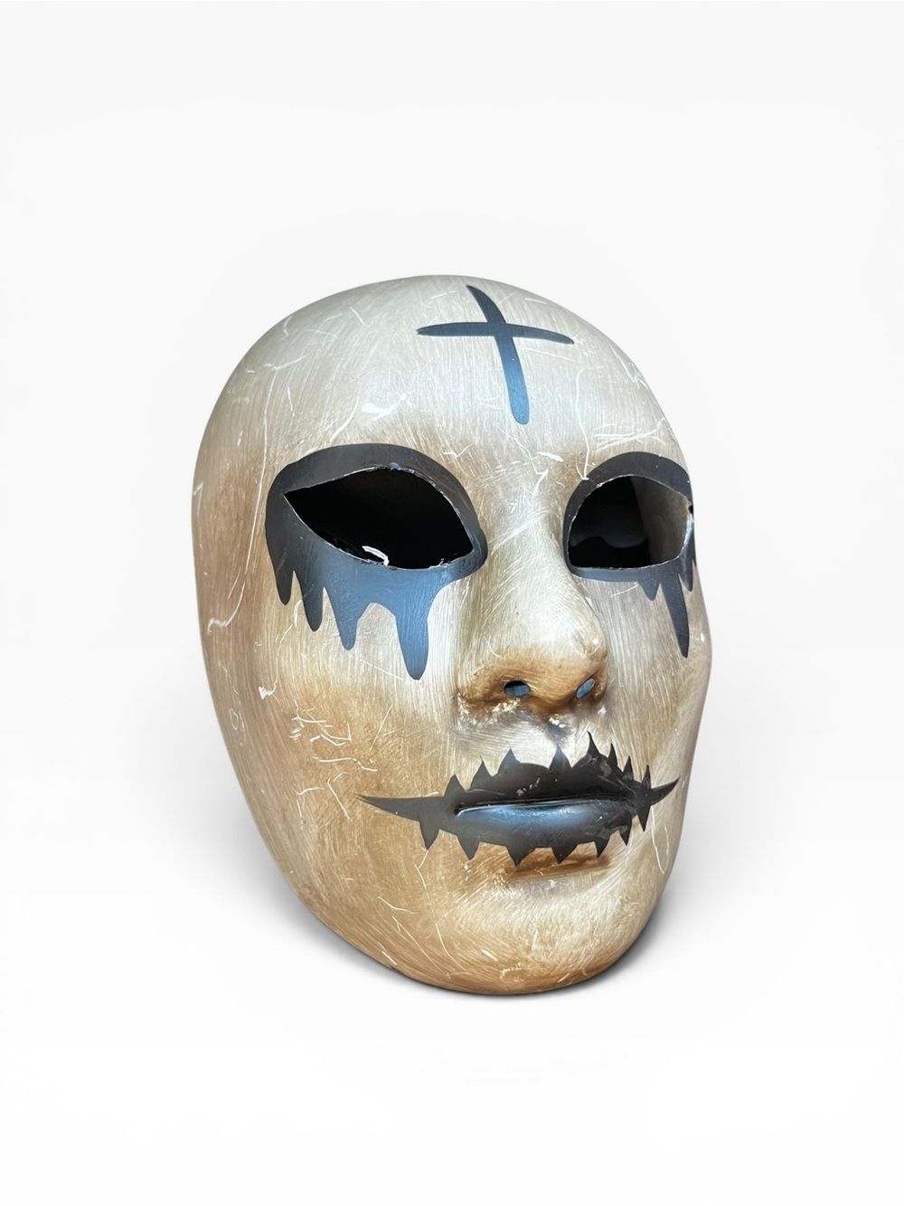 The Purge creepy cross face Halloween masquerade mask adult ubauta hard plastic